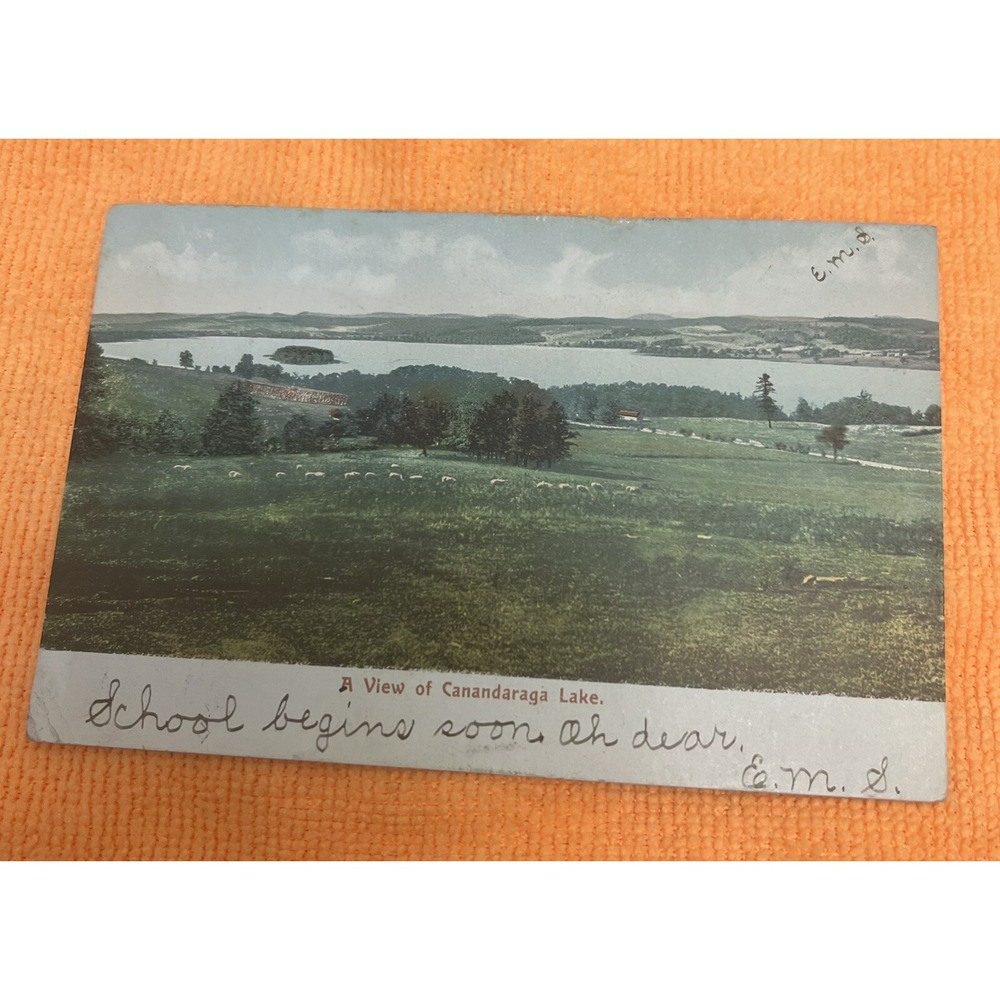 NY-New York A View Canandaraga Lake, c1906,‎ Vintage Postcard